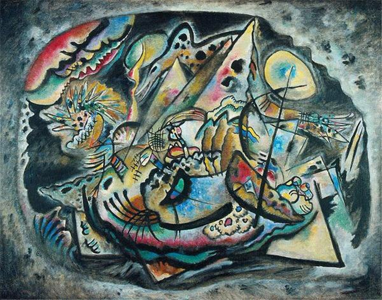 Composition 217. Grey Oval 1917 Wassily Kandinsky Painting - Click Image to Close